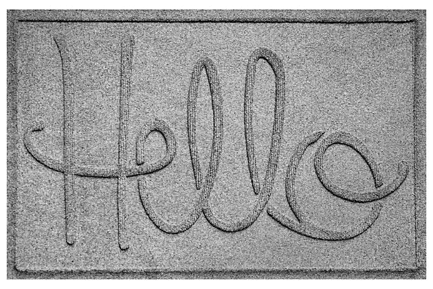 Home Accents Aqua Shield 1'11" x 3' Hello Indoor/Outdoor Doormat