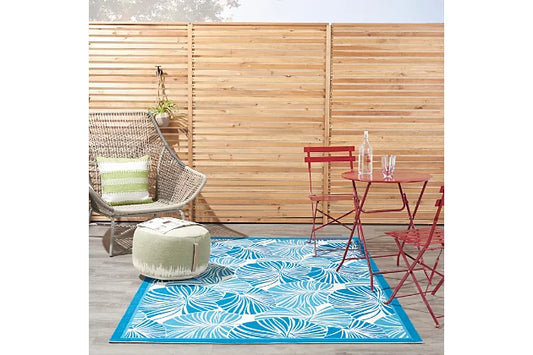 Waverly Sun N' Shade 5'3" x 7'5" Botanical Outdoor Rug