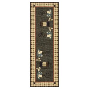 Siesta Collection Coffee Design Kitchen Runner Rugs - 3075