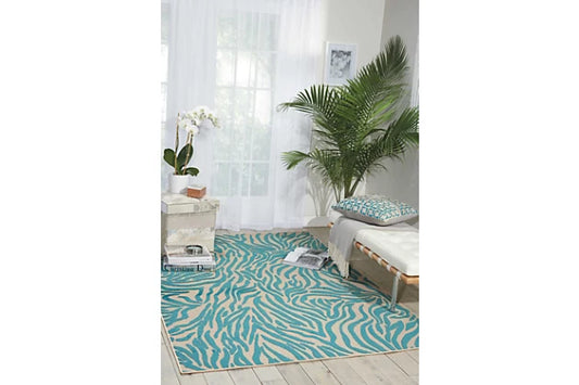 Nourison Aloha Navy 8'x11' Oversized Indoor-outdoor Rug